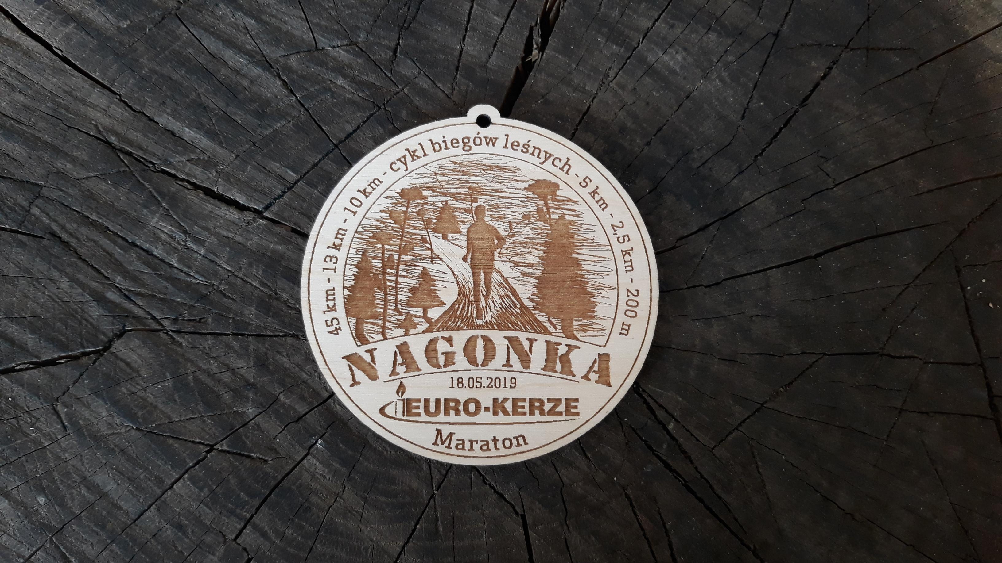 Drewniane medale na bieg Nagonka