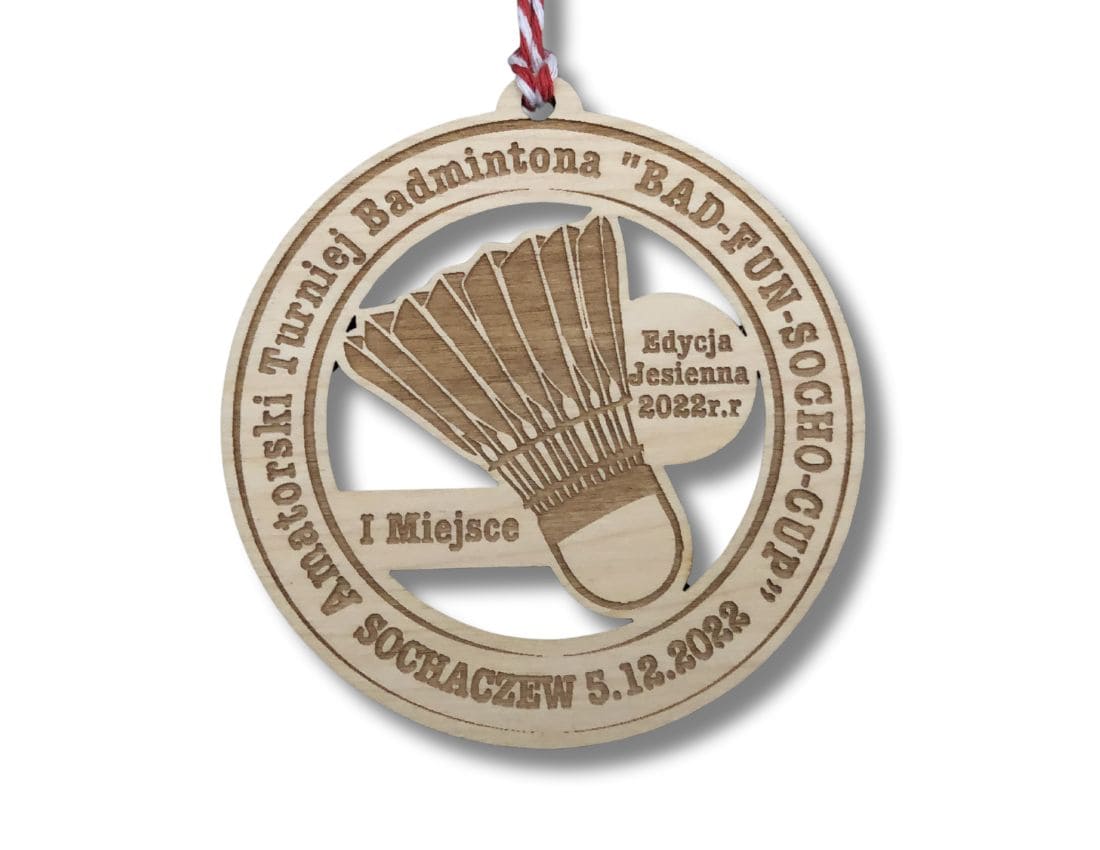 Medale na Turniej Badmintona