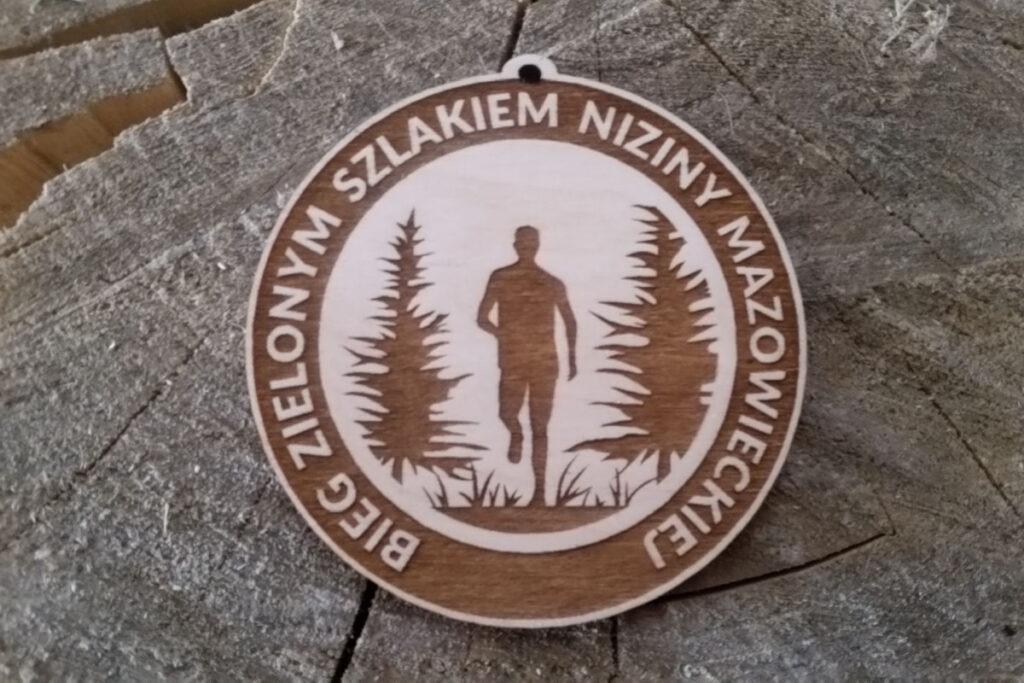 Bieg Zielonym Szlakiem Niziny Mazowieckiej – drewniany medal Bieg Zielonym Szlakiem Niziny Mazowieckiej – drewniany medal