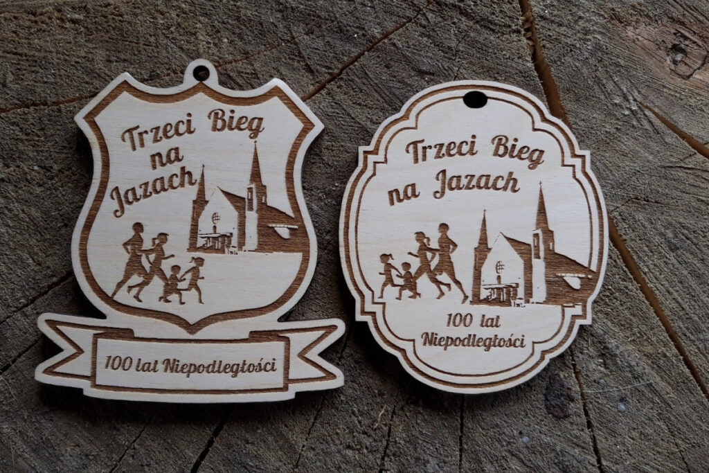 Trzeci Bieg na Jazach – 2 projekty drewnianych medali Trzeci Bieg na Jazach – 2 projekty drewnianych medali