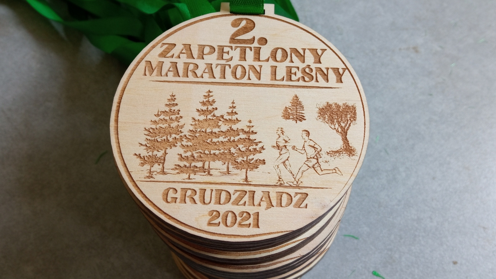 Okrągły medal na 2. Zapętlony Maraton Leśny