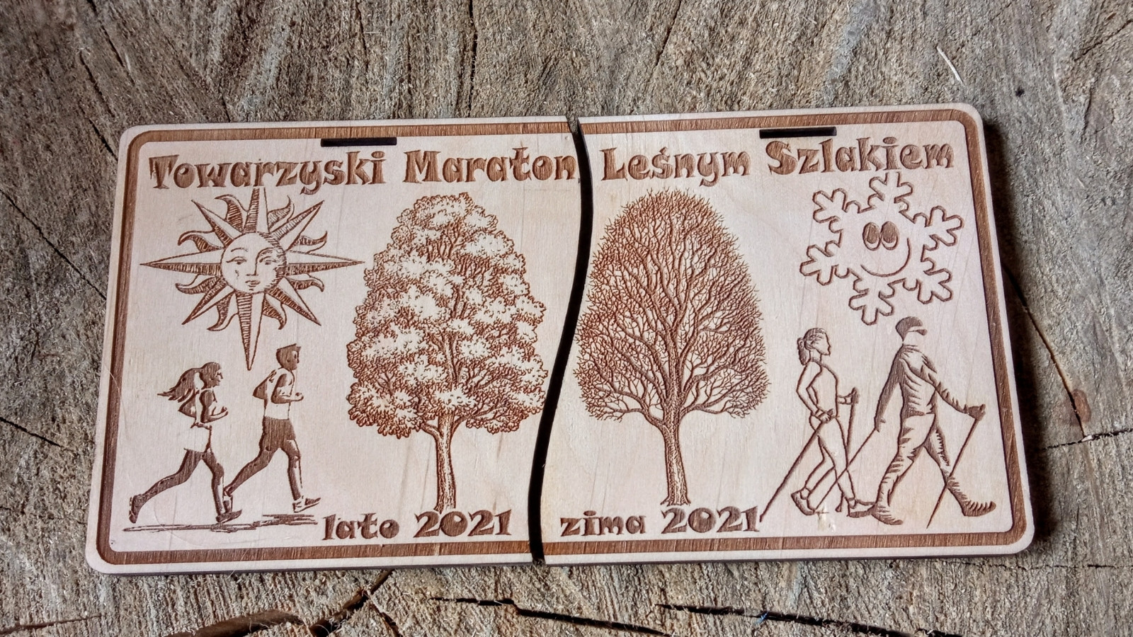 Medal składany z 2 części letniej i zimowej