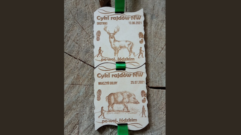 Cykl Rajdów Nordic Walking – medale dopasowane kształtem, można łączyć kilka w całość