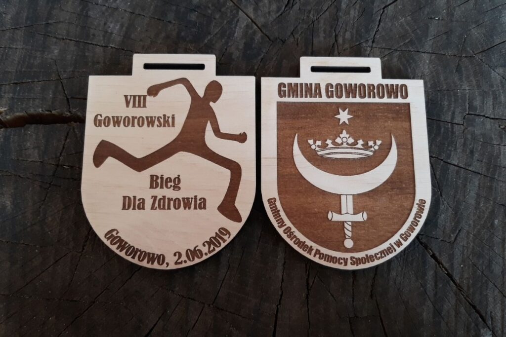 VIII Goworowski Bieg Dla Zdrowia – drewniany medal
