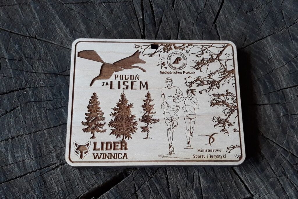 Pogoń za Lisem – drewniany leśny medal Pogoń za Lisem – drewniany leśny medal