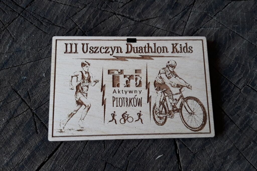 III Uszczyn Duathlon Kids – drewniany medal