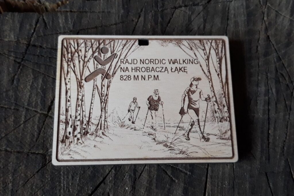 Drewniane medale na Rajd Nordic Walking