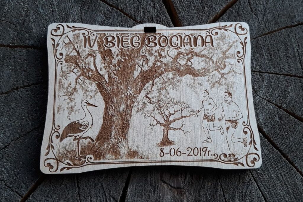 IV Bieg Bociana – drewniany medal