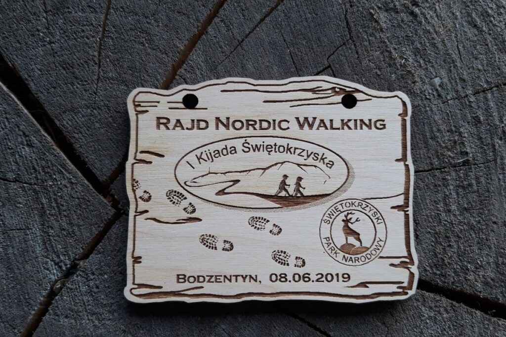 Rajd Nordic Walking – drewniany medal