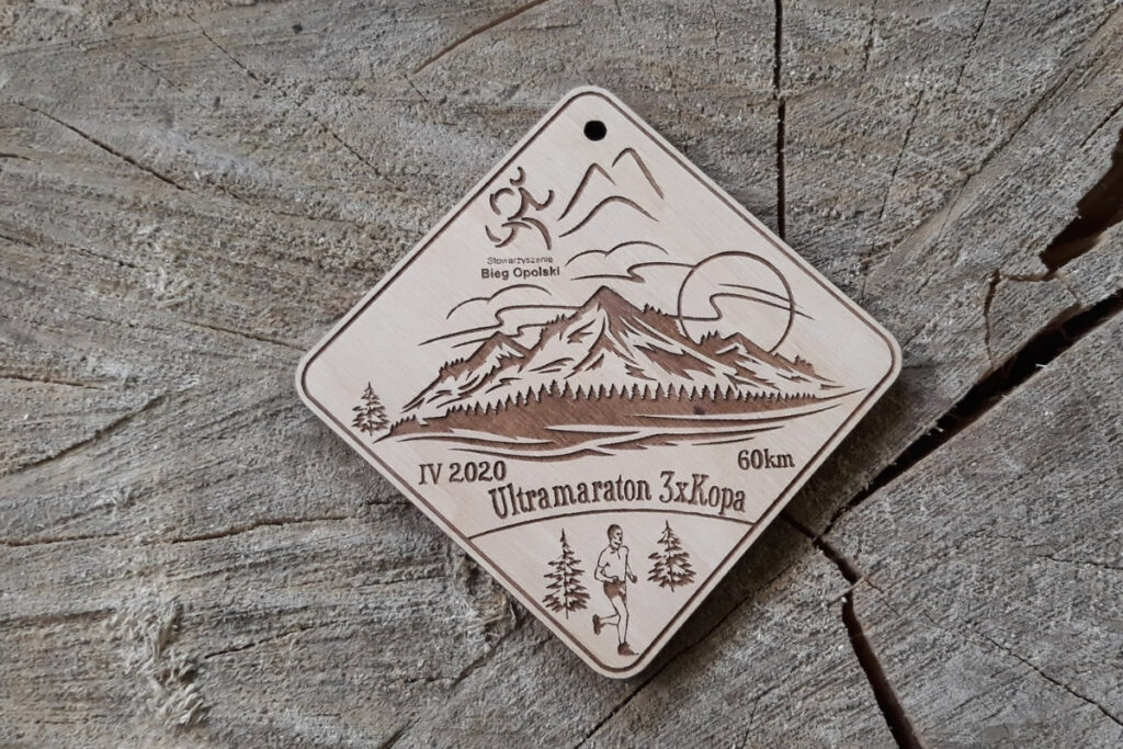 Drewniany medal na Ultramaraton 3x Kopa