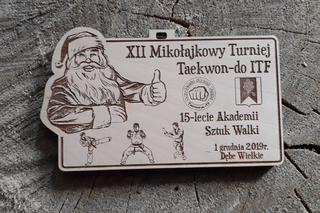 Mikołajkowy Turniej Taekwon-do – drewniany medal dla najmłodszych