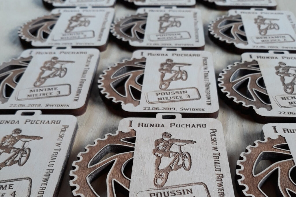 Drewniane medale ażurowe  MTB