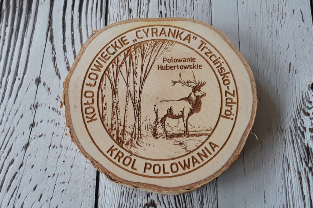 Medal na plastrze brzozy dla Króla Polowania Medal na plastrze brzozy dla Króla Polowania
